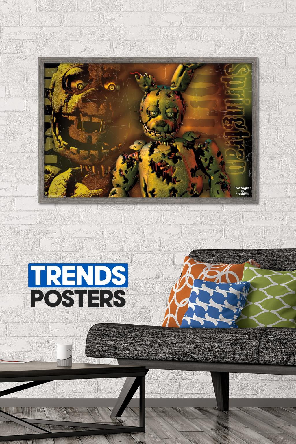 Five Nights at Freddy's - Springtrap Wall Poster, 22.375" x 34", Framed
