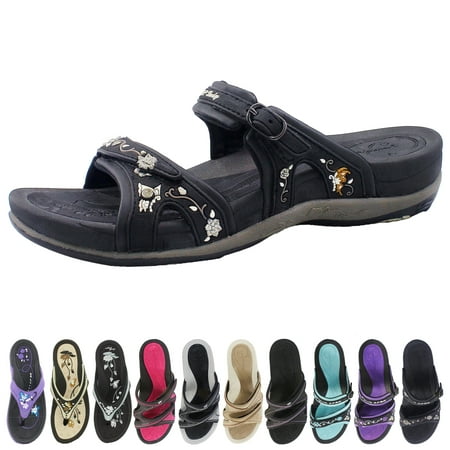 

GP Signature Slide Sandals for Women: 6875 Black-22 EU39 (US Size 8 - 8.5)