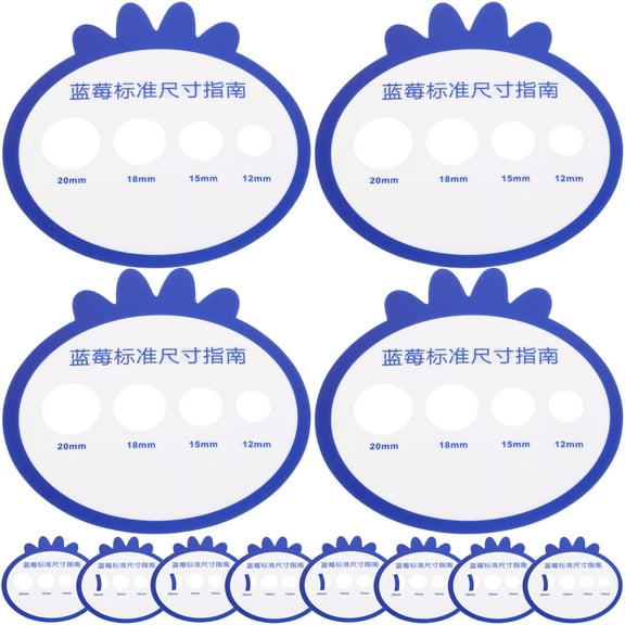 12 Pcs Blueberry Standard Measuring Ruler Fruit Diameter Caliper Fresh Grading Tool 12pcs (10.5*10.5)