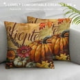 thumbnail image 3 of Qinduosi Fall Thanksgiving Pumpkin Gift Pillow Covers Square Cushion Covers,Throw Pillows Decorative Pillowcase, Cushion Case for Home,Room,Chair,Wedding Decor, Car,Decoration, ” White, 3 of 5