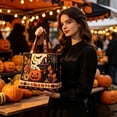 thumbnail image 6 of Women's Reusable Shopping Bag,Halloween Pumpkin Handbag for Outdoors, Vacations, Travel Tote Bags, 6 of 8