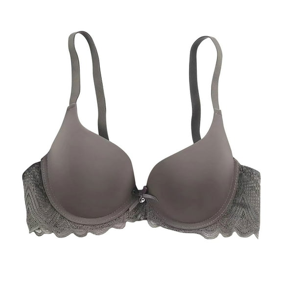Sexy Minimizer Bras for Women Full Coverage No Underwire Lace Bra Low Support Lightly Breathable Comfort Push Up Bralette, Army Green, 34/75