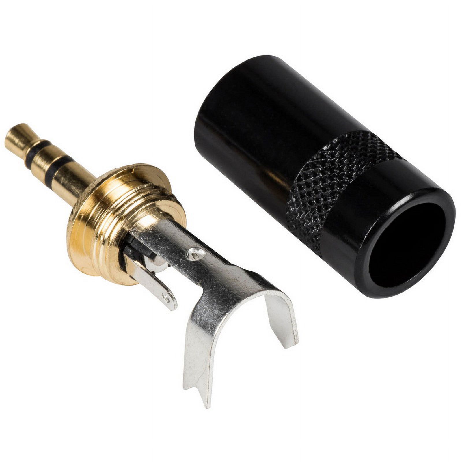 Neutrik Rean NYS231BG-LL 3.5mm Stereo Plug Connector Black with Gold Plug Large 8mm Cable Entry - image 2 of 4