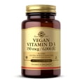 thumbnail image 1 of Suplemento Solgar de vitamina D3 vegana 150 mcg (6000 UI) 100 cápsulas blandas, 1 of 6