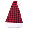 thumbnail image 2 of Lumtrix Plaid Christmas Hat For Adults Classic Holiday Festive Headwear For Winter Christmas Parties And Everyday Wear Red One Size, 2 of 5