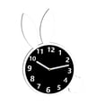 thumbnail image 3 of Reloj de pared creativo con forma de conejo, acrílico, sin tictac, para escritorio, decoración de mesa 20 centímetros, 3 of 9