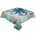 thumbnail image 2 of Coastal Octopus Tablecloth Square Table Cloth 54x54, Waterproof Tablecloth Outdoor Table Cloth, Teal Nautical Beach Starfish Vintage Washable Table Cover for Kitchen Dining Party, 2 of 8