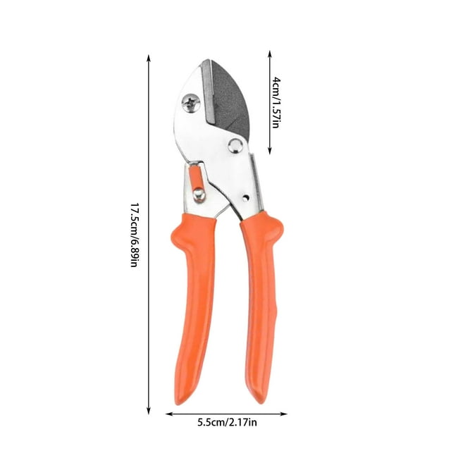 Pruning Scissors 8 in For Garden Fruit Tree Coarse Branch Flower Trimming With Ergonomic Soft Grips Rust Resistant Blades