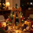 thumbnail image 4 of Talqzovs Velvet Ribbon Bows Christmas Tree Decorations , 10.24x5.12in Christmas Bows for Wreaths for Tree Front Door Wreath Garland Holiday Decor, 4 of 6