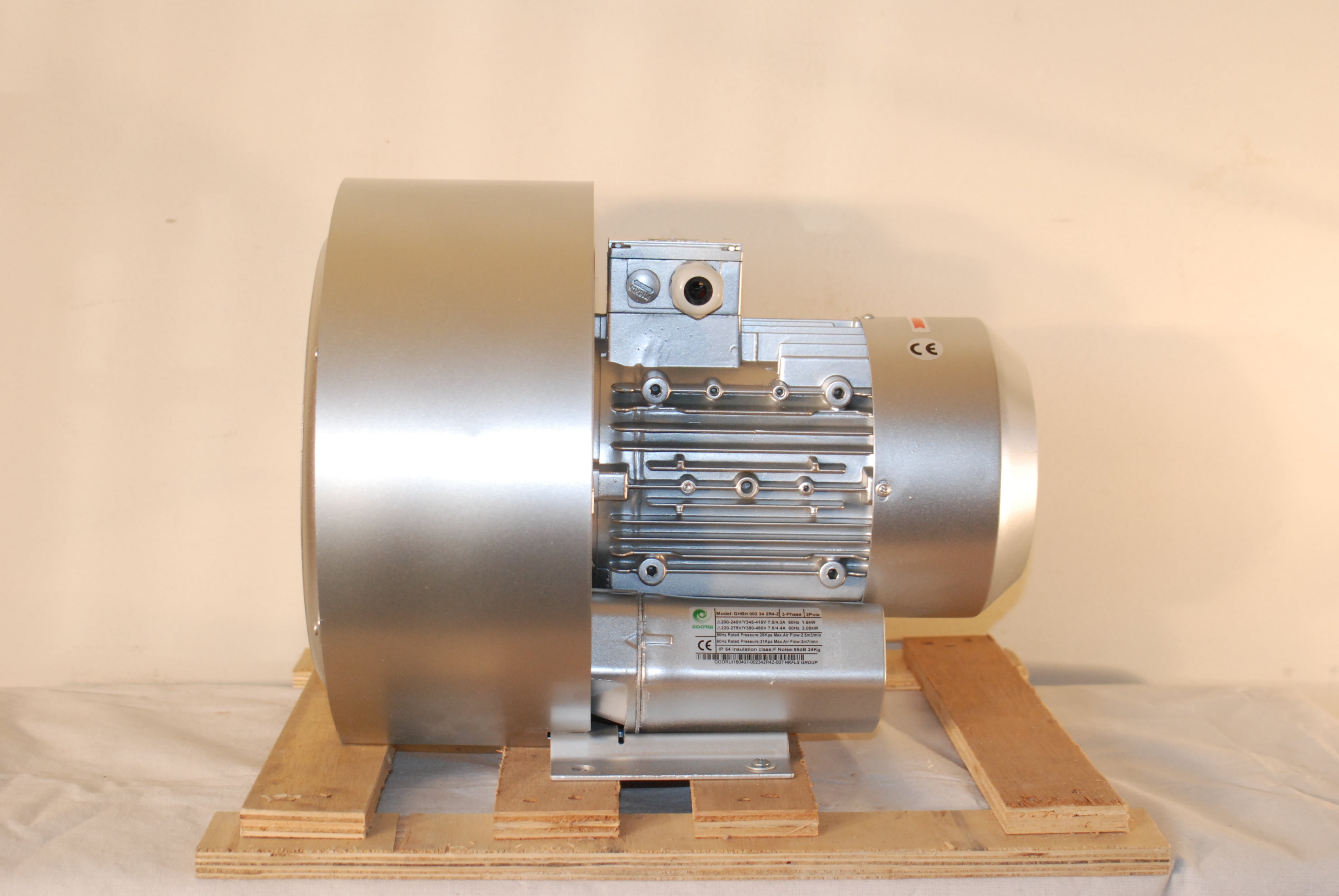 REGENERATIVE BLOWER; Air Blower, 2.75Hp, 106CFM, 220V480V/3Ph, 11/2