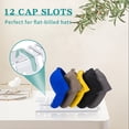 thumbnail image 2 of Almacenamiento de sombreros acrílicos para gorras de béisbol, paquete de 2, soporte para 24 gorras de béisbol, fútbol, ​​gorras Snapback, estante para sombreros, no requiere instalación, 2 of 5