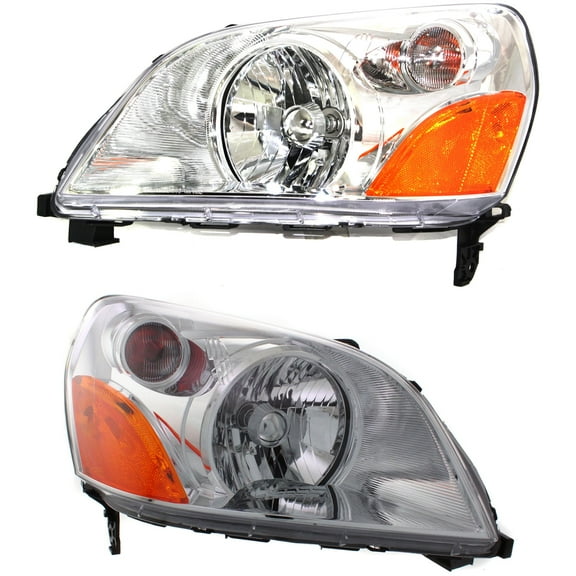 Headlight Compatible With 2003-2005 Honda Pilot SET of 2 Left Driver and Right Passenger Side Halogen