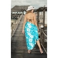 thumbnail image 4 of LA LEELA Women's Bikini Wraps Beach Wrap Cover up Sarong Skirt Bathing suit Swimsuit Cover Ups for Swimwear Women One Size Eastern, Hibiscus, 4 of 4