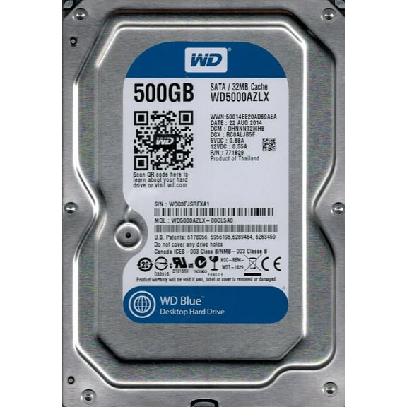 Western Digital WD5000AZLX-00CL5A0 500GB DCM: DHNNNT2MHB