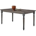 thumbnail image 1 of Bowery Hill Contemporary Rustic Square Wooden Top Dining Table in Weathered Gray, 1 of 3