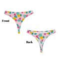 thumbnail image 3 of Fotbe Pineapple And Leaves Tanga Sin Costuras para Mujer con Estampado – Panties Invisibles, Transpirables y Cómodos para Uso Diario-Small, 3 of 6