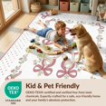 thumbnail image 4 of Design&I 8'x10' Washable Area Rug Snag-Free Circle Tied Seats Ribbon Symmetrical Motifs Pink Shaped for Dining Room, Large Office, Lounge, 4 of 7
