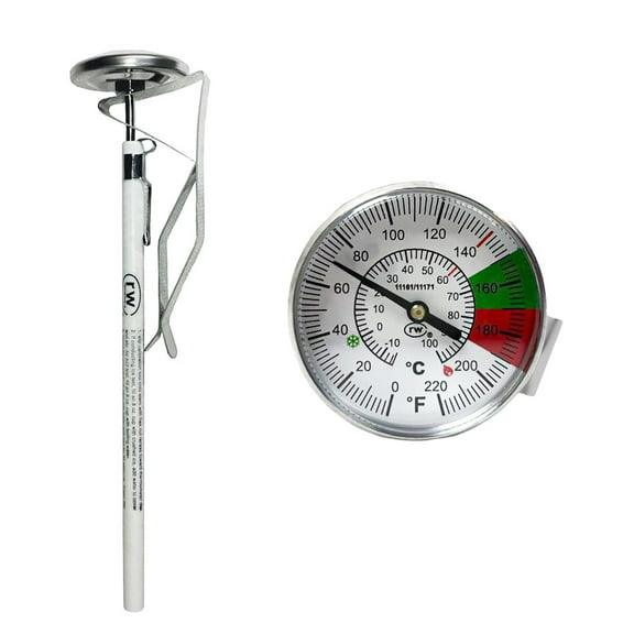 rattleware Original Easy Steam Thermometer, 25mm Dial, 5in Stem, 97110