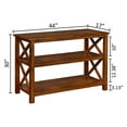 thumbnail image 5 of eHemco X-Side Console Sofa Table with 2 Shelves and 3 Baskets, Coffee, 5 of 8