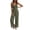 Army Green, variant on One Piece Jumpsuits For Women Strapless Smocked Casual Rompers Tube Top Wide Leg Jumpsuit Elastic High Waist Textured Fabric Romper With Pockets Army Green S