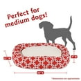 thumbnail image 3 of Majestic Pet Sherpa Links Bagel Pet Bed for Dogs, Calming Dog Bed Washable, Medium, Red, 3 of 5
