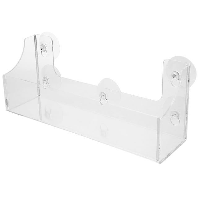 OUNONA Fridge Organizer Drinks Suction Cup Shelves Transparent Acrylic Store Beverage Display 1Pack