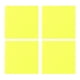 thumbnail image 1 of 200 hojas de notas adhesivas transparentes, anotación clara de 75*75 mm, bloc de notas de color translúcido resistente al agua, color amarillo, 1 of 5