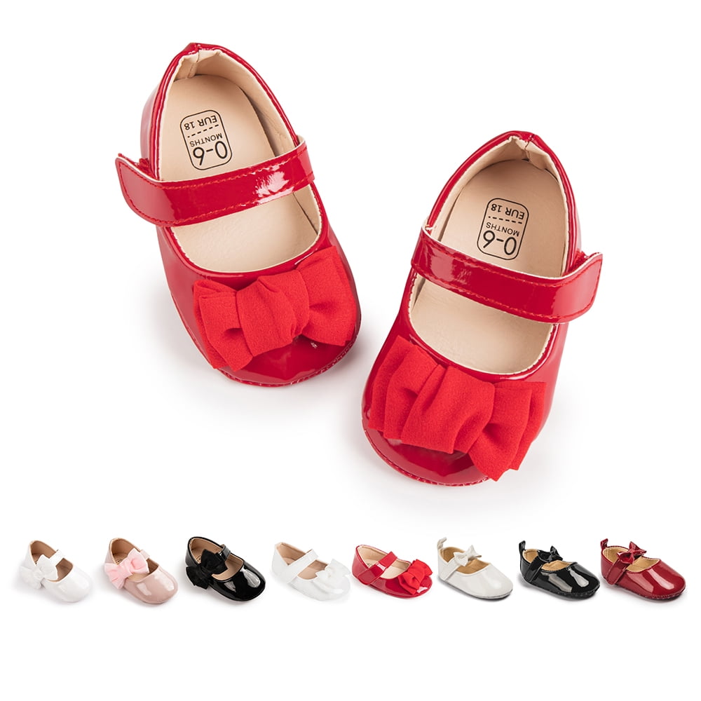 Bonario Baby Girls Shoes Infant Mary Jane Dress Bowknot Princess Crib