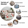 thumbnail image 6 of Throw Blanket for Couch Red Mushroom Soft Fleece Flannel Blankets Cozy Lightweight Blanket for Home Sofa Living Room Butterfly Green Leaf Bed Throws 40" x 60", 6 of 9