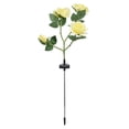 thumbnail image 1 of Luz de flor con energía solar, luz de rosa solar 4 Luz de flor de rosa impermeable Lámpara de rosa LED para exteriores Integración perfecta, 1 of 8