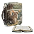 thumbnail image 2 of Xixirimido Rabbit Butterfly Forest Floral Print Quilted Bible Cover Case for Women Men Large Carrying Bag Book Tote Bags with Handle Bible Study Supplies Christian Gifts for Easter, 2 of 7