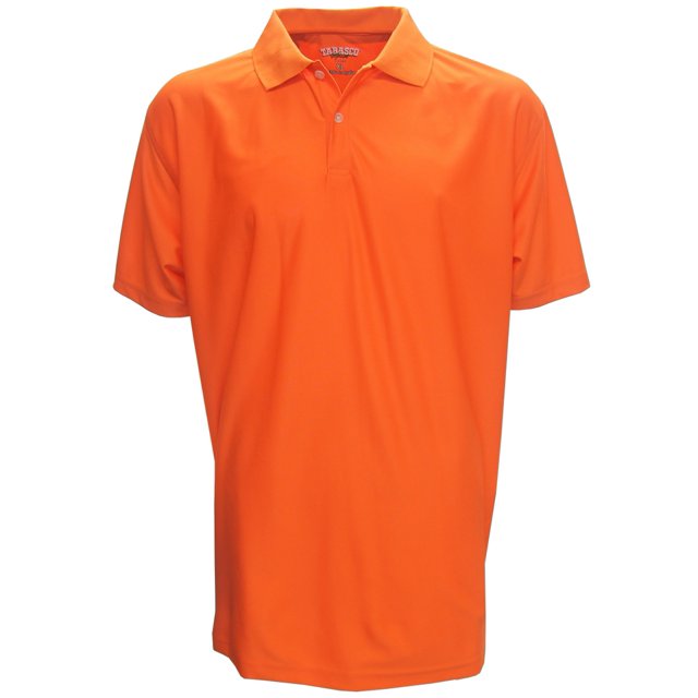 Tabasco Performance Solid Polo Golf Shirt, Large Orange