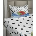 thumbnail image 2 of Ambesonne Watermelon Fitted & Top Sheet Set with Sham, Fruit on Water, Multicolor, 2 of 4