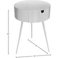 thumbnail image 5 of Pemberly Row Contemporary White Metal 1 Storage Drawer Nightstand, 5 of 5