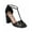 Black Patent, variant on New Women Breckelles Aniston-17 Patent PU Open Toe T-Strap Block Heel Sandal