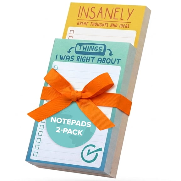 T Marie Brand Funny to-Do List Notepad Set, 2 Pack, 8x4 in and 6x4 in, 80 Sheets Each