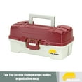 thumbnail image 6 of Plano 1-Tray Tackle Box with Dual Top Access, Red Metallic/Off White (620106), 6 of 7