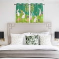 thumbnail image 3 of Happy Easter Kitchen Curtains Window Panels, Rabbits Eggs Spring Daisy Floral Grass Green Insulated Window Treatment Curtain, Grommet Curtains for Bedroom/Living Room/Bathroom, 2 Piece 42"Wx45"L, 3 of 8