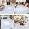 thumbnail image 5 of Easter Bunny Area Rugs 5'x7', Small Throw Rugs for Laundry Room Playroom, Watercolor Butterfly Cute Rabbit Flowers Blue Indoor Outdoor Rug Non-Slip Low Pile Carpet Runner Reversible Floor Mats, 5 of 8