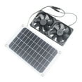 thumbnail image 2 of 10W 12V Portable Solar Panel Fan Outdoor Courtyard Solar Pet Double Exhaust Fan For Chicken Dog Small Solar Fan Pet Shack Cool Solar Airflow, 2 of 9