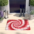 thumbnail image 2 of Red White Tie Dye Spiral Pattern Flannel Non Slip Door Rugs,Washable Door Mats Indoor,Decorative Door Mats,Dirt-Resistant and Absorbent Doormat for Entrance,Bedroom,Kitchen,Bathroom,31.5x17in(80x43cm), 2 of 4