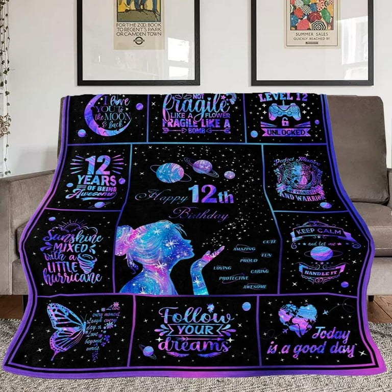 Rooruns Gifts for 14 Year Old Girl Blanket, 14 Year Old Girl Gift Ideas, Birthday Gifts for 14 Year Old Girl, 14th Birthday Decorations for Girls