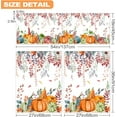 thumbnail image 2 of Fall Kitchen Curtains for Windows-Fall Decorations Leaves Pumpkin Valances-Leaf Curtains and Valances Set Autumn Decor for Cafe Living Room 27''''x36'''' 2 Panel & 54x18 Inch Tier Set Thanksgiving, 2 of 6