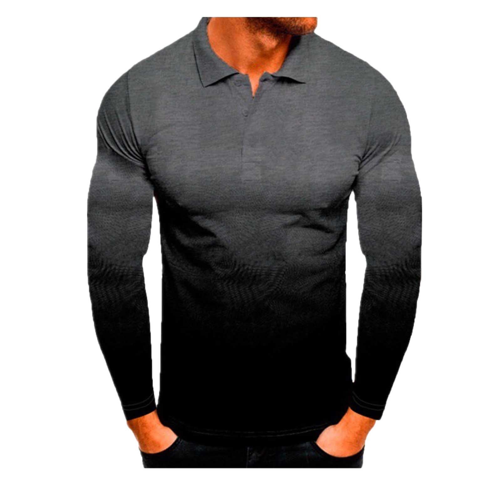 Oalirro Long Sleeve Tee Shirts for Men Deals Clearance Men's Printing ...