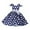 Z02-Blue, variant on Kids Girls Vintage Polka Dot Girls Dress Short Sleeve Turn Down Collar Swing Dress Party Dress