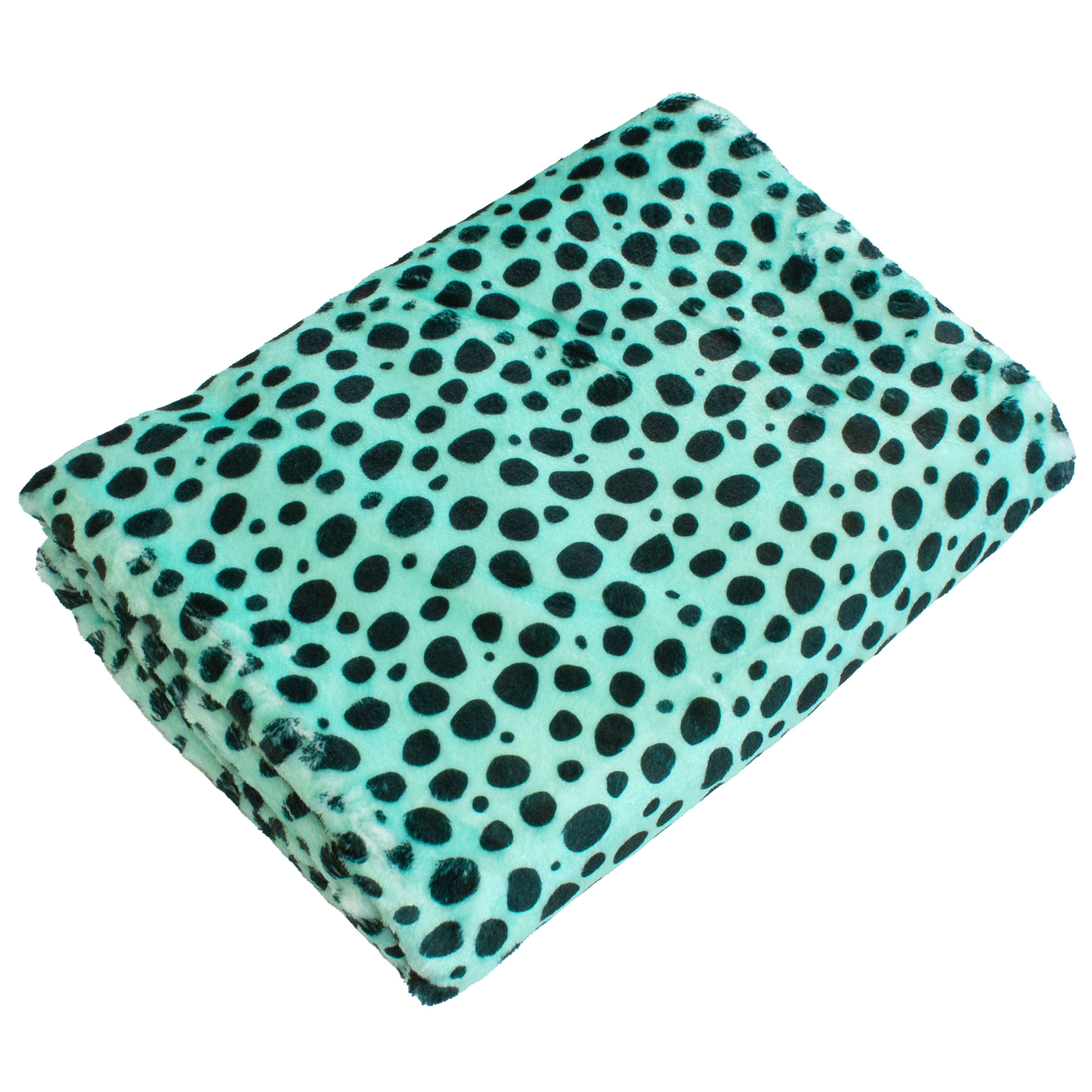 Everything Comfy Cheetah Print Decorative Throw Blanket, 30" X 40", Teal