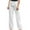 Beige, variant on Teissuly Fashion Women Solid Color Linen Sashes Straight Casual Long Pants Trousers