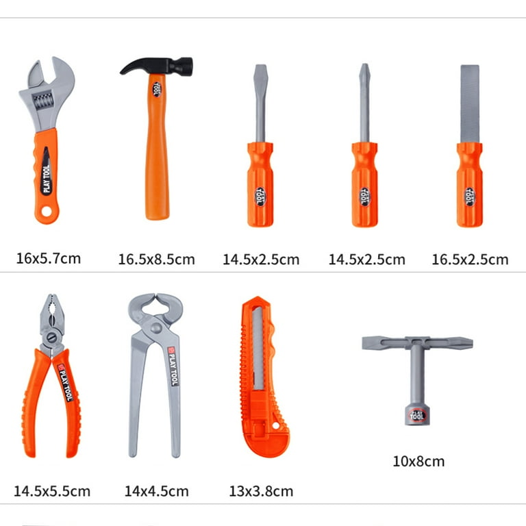 NimJoy Kids Tool Set with Toolbox & Costume, 42PCS Playset