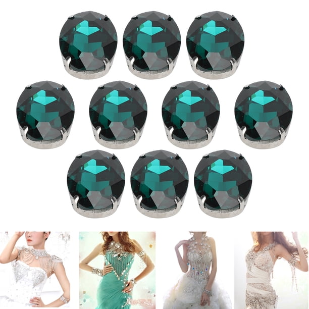 Ropa 10 Piezas Coser En Diamantes De Imitación Cristales Brillantes Botones Decoración Para Manualidades DIY Ropa Zapatos Bolsas
