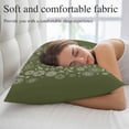thumbnail image 5 of Japanese Throw Pillow Covers, Green Rustic Retro Pastoral Floral Leaves Soft Breathable Pillow Cases with Invisible Zipper for Sleeping, Standard Pillowcases for Couch Bed Sofa Chair 20x26 Inches, 5 of 9